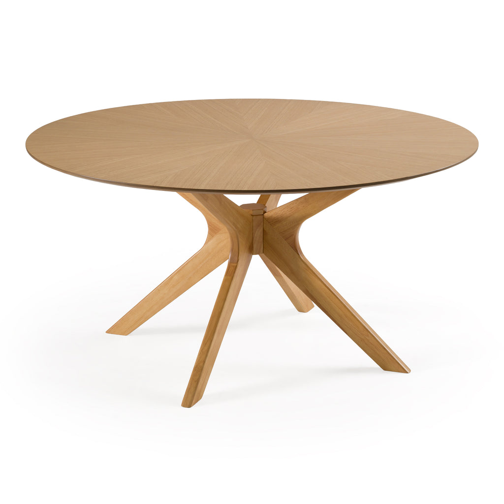 Prospect - Modern Round 59" Natural Oak Dining Table