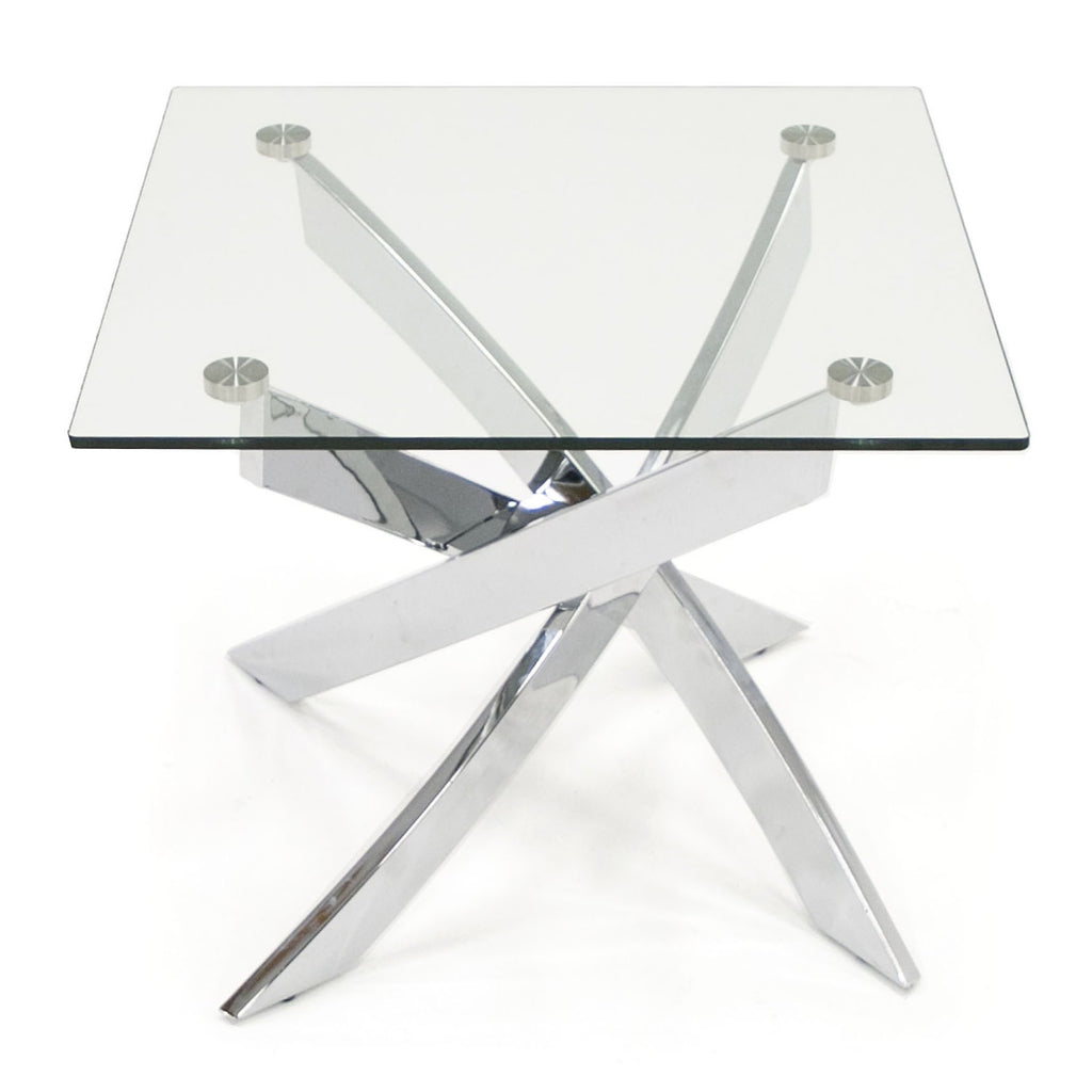 Pyrite Modern Glass End Table