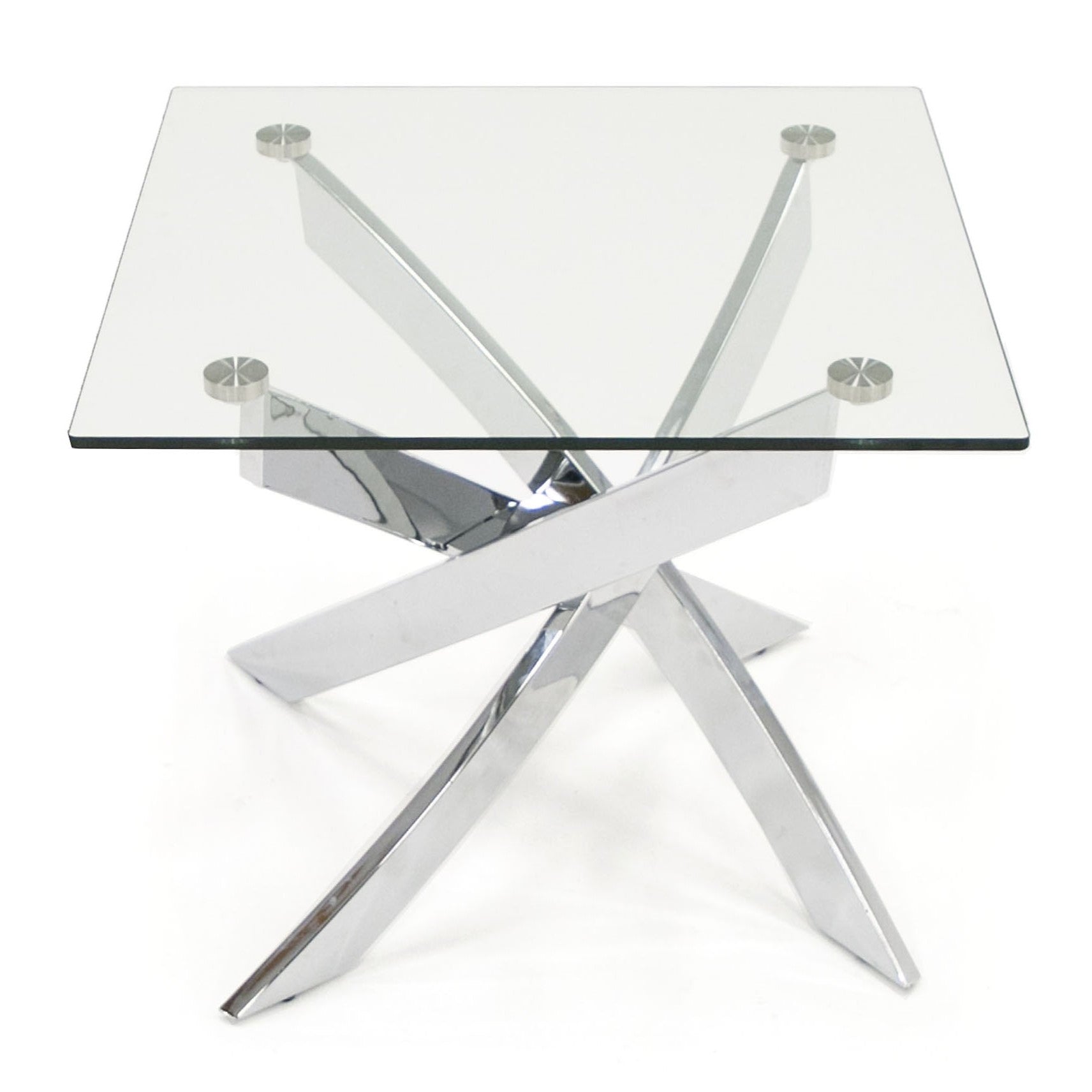 Pyrite Modern Glass End Table