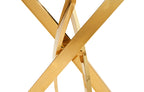 Pyrite Modern Glass and Gold Console Table