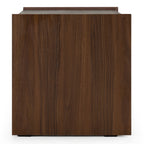 Rado Modern Walnut & Stucco Nightstand