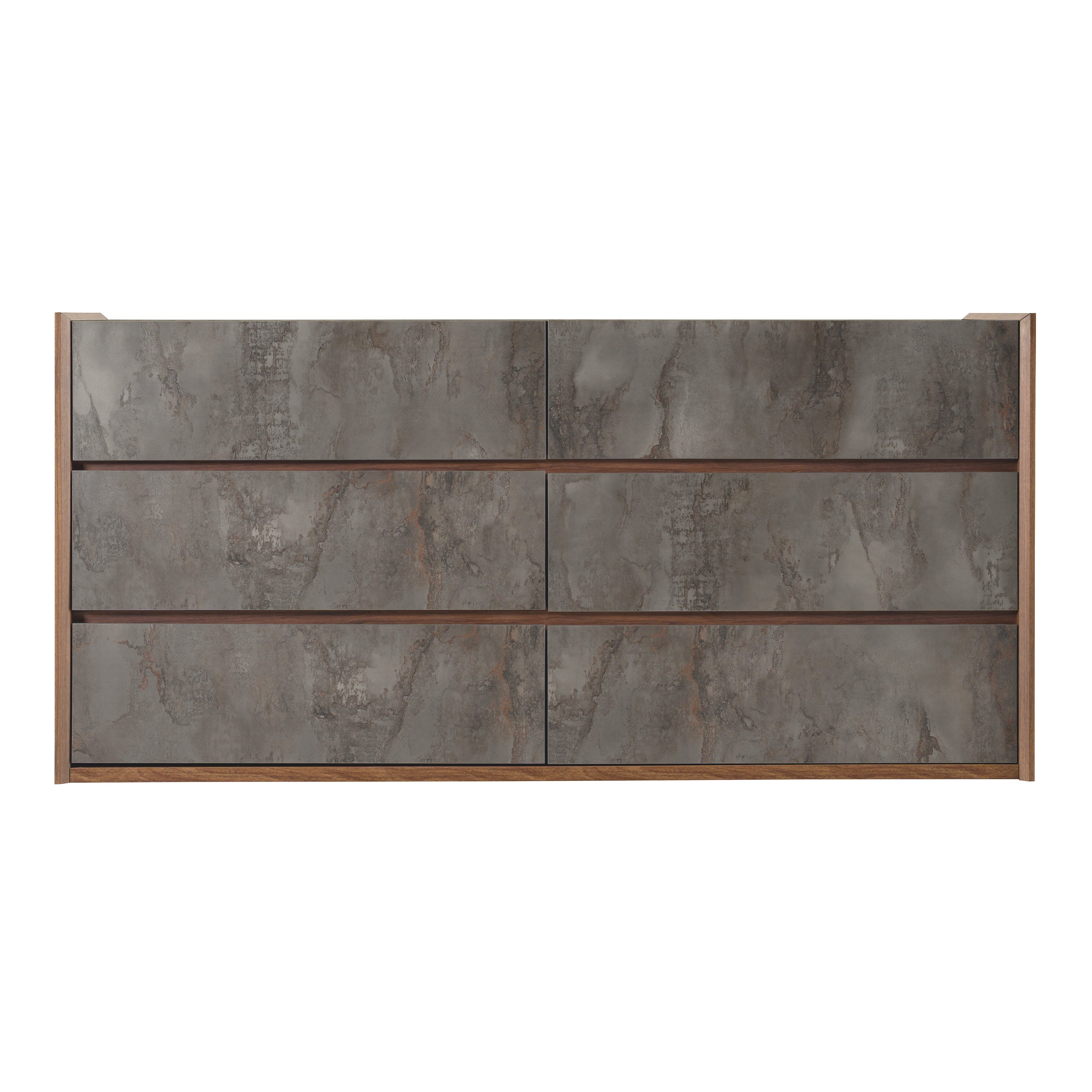 Rado Modern Walnut & Stucco Dresser