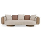 Raywood - Modern Multicolored Boucle Fabric + Ash Sofa