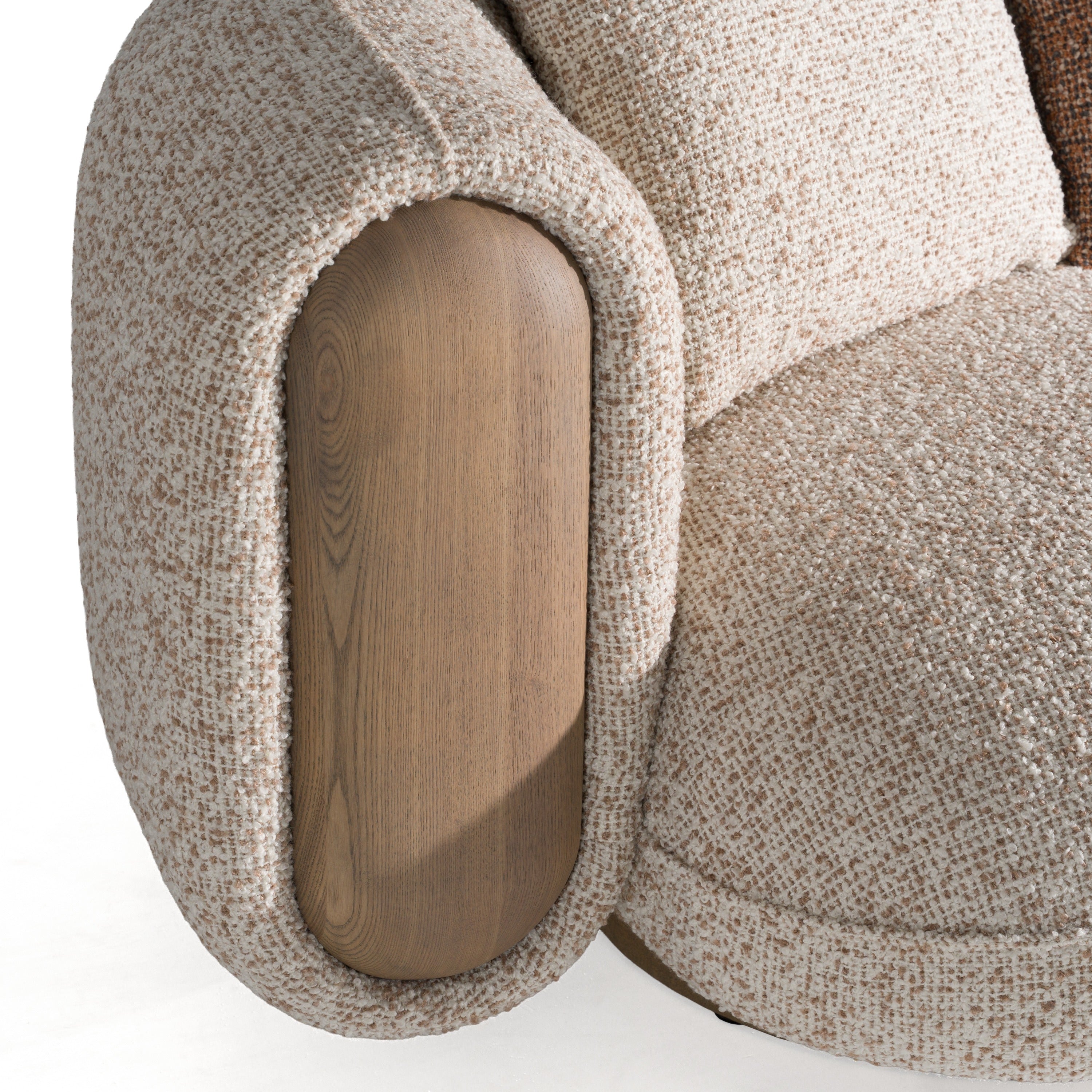 Raywood - Modern Multicolored Boucle Fabric + Ash Sofa