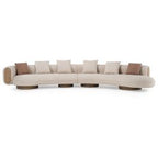 Raywood - Modern Multicolored Boucle Fabric + Ash Sectional Sofa