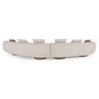 Raywood - Modern Multicolored Boucle Fabric + Ash Sectional Sofa