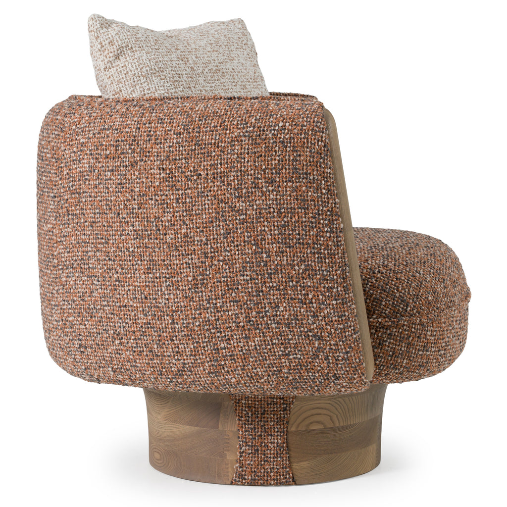 Raywood - Modern Multicolored Boucle Fabric + Ash Accent Chair