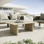 Salvora - Outdoor Beige Fabric & Grey Rope Sofa Set