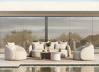 Tabarca - Outdoor Beige Fabric 3 Seat Sofa