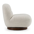 Renee - Modern Cream Fabric Swivel Chair