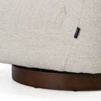 Renee - Modern Cream Fabric Swivel Chair