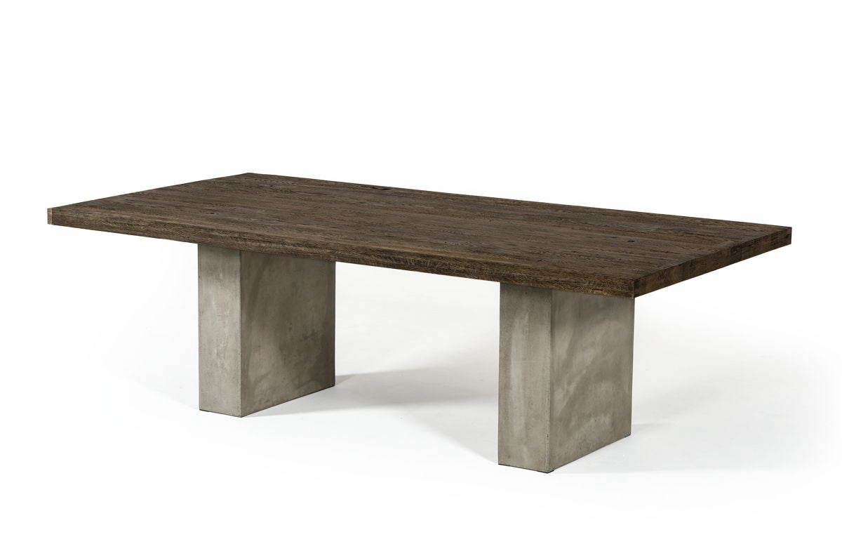 Renzo Modern Oak & Concrete Dining Table