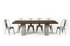 Renzo Modern Oak & Concrete Dining Table