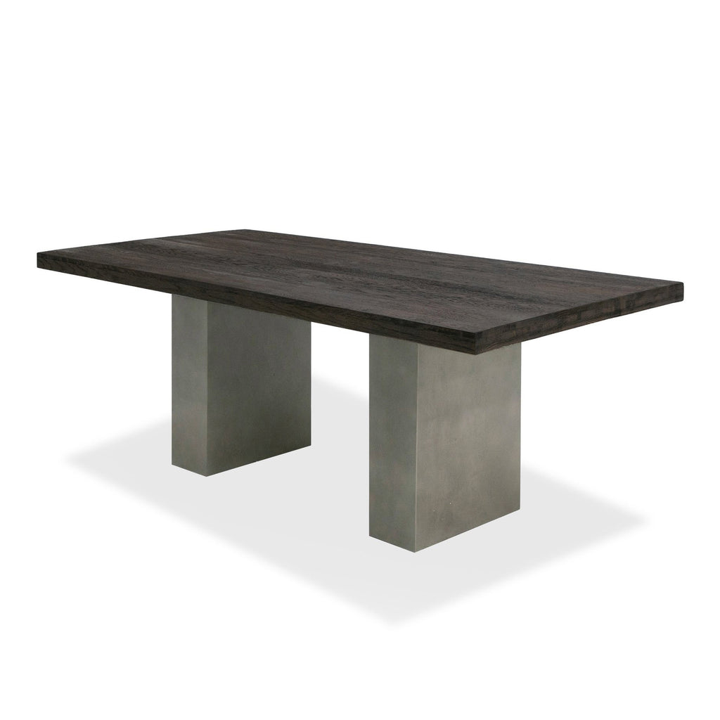Renzo Modern Oak & Concrete Dining Table