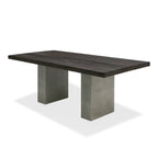 Renzo Modern Oak & Concrete Dining Table