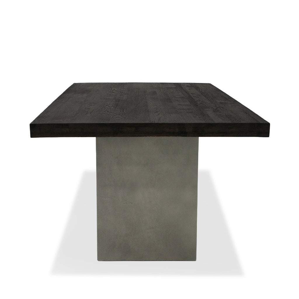 Renzo Modern Oak & Concrete Dining Table