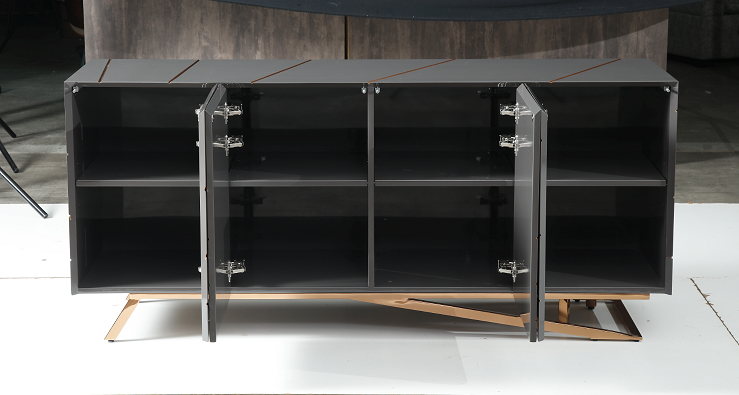 Katzu - Modern Grey and Rose Gold Buffet