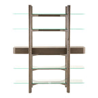 Rinaldi - Mid-Century Modern Grey Ash + Glass Bookshelf