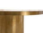 Rocky - Glam White Marble & Brush Gold Round Dining Table