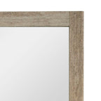 Roma - Modern Faux Travertine + Gold Mirror