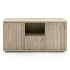 Roma - Modern Faux Travertine + Gold File Cabinet