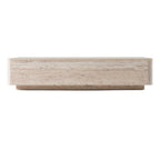 Roma - Modern Faux Travertine Rectangular Coffee Table