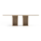 Roma - Modern Travertine Rectangular Dining Table