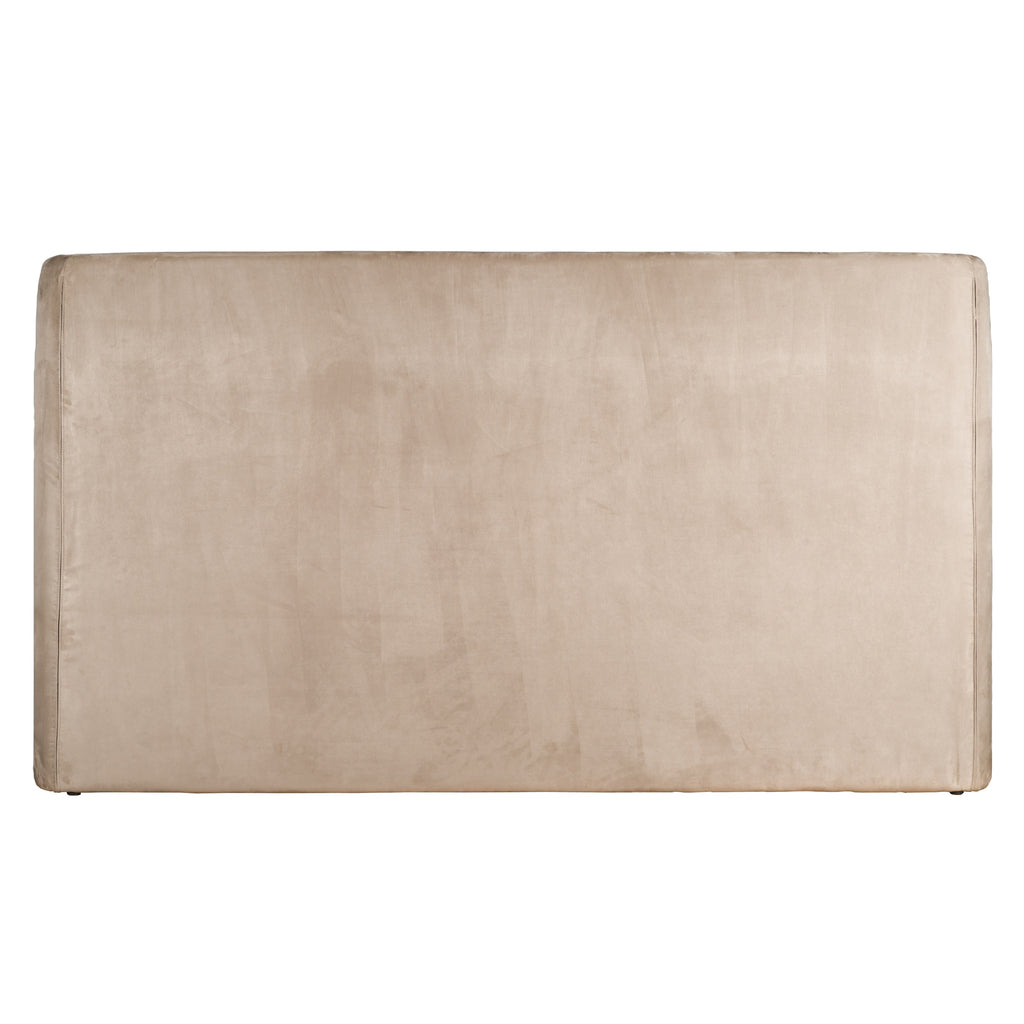 Eastern King Roma - Modern Taupe Microfiber Upholstered Bed - Modern Taupe Microfiber Upholstered Bed
