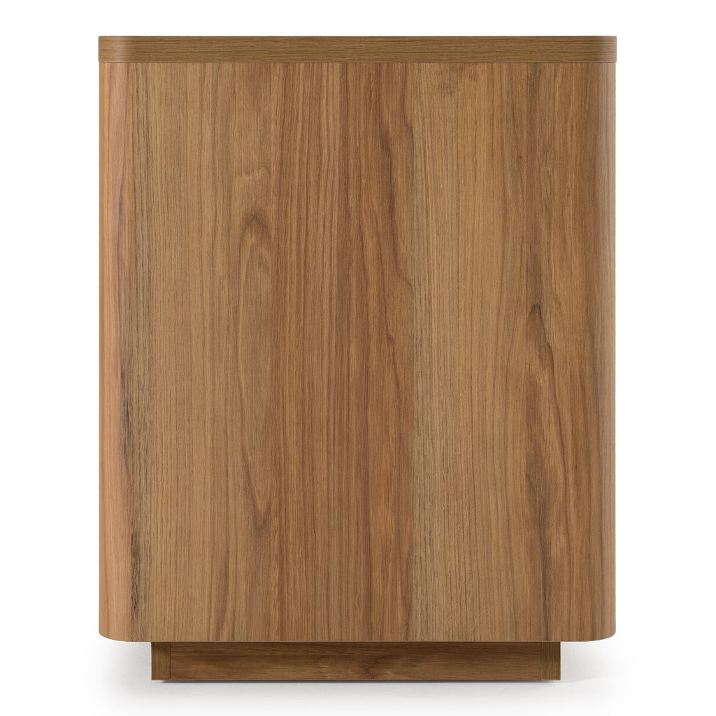 Roma - Modern Oak + Gold Nightstand