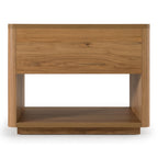 Roma - Modern Oak + Gold Nightstand