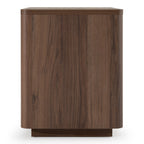 Roma - Modern Walnut + Gold Nightstand