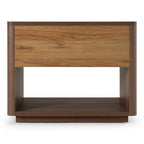 Roma - Modern Walnut + Gold Nightstand