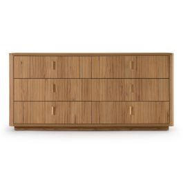 Roma - Modern Oak + Gold Dresser