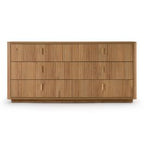 Roma - Modern Oak + Gold Dresser