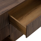 Roma - Modern Walnut + Gold Dresser
