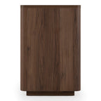 Roma - Modern Walnut + Gold File Cabinet