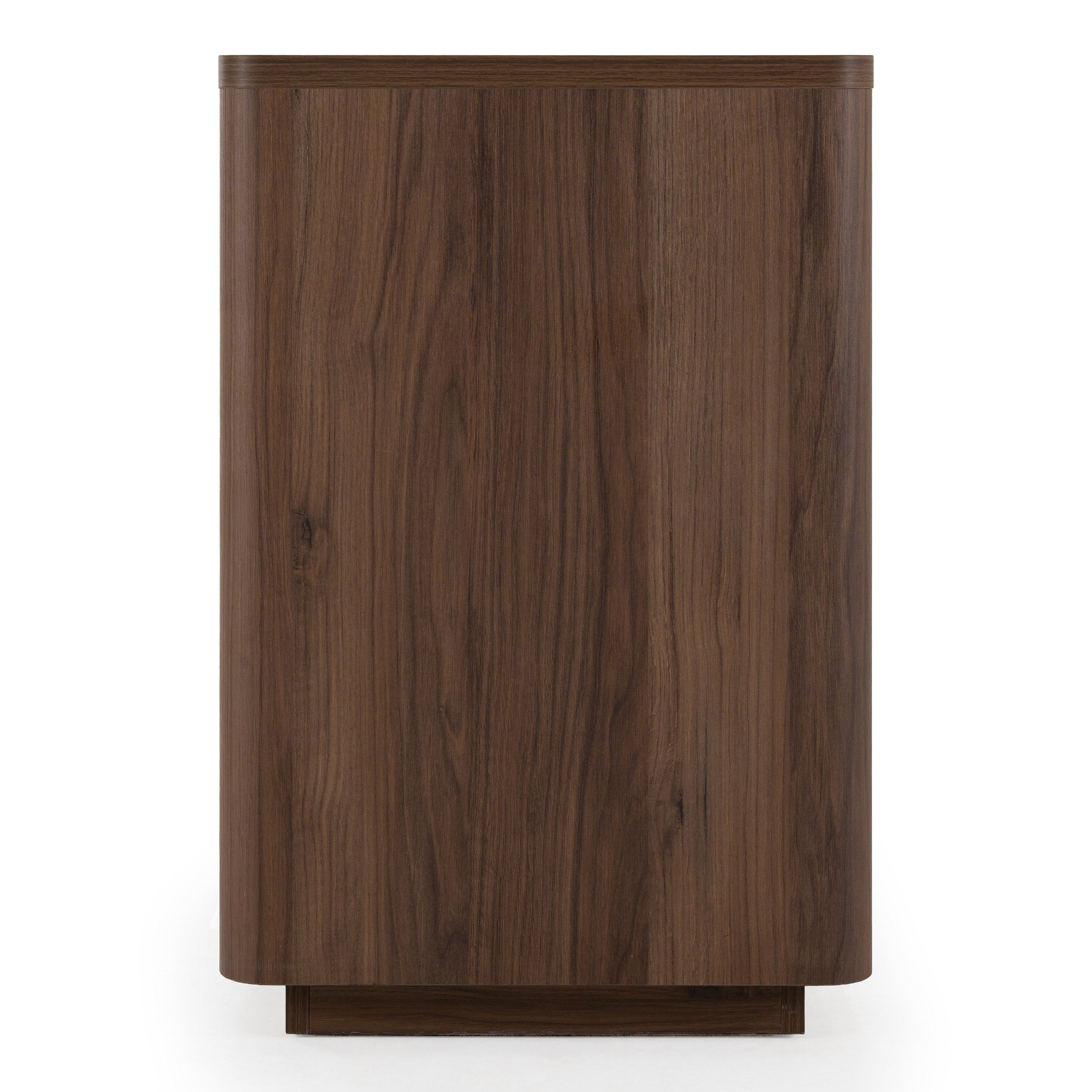 Roma - Modern Walnut + Gold File Cabinet