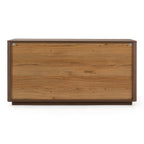 Roma - Modern Walnut + Gold File Cabinet
