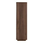 Roma - Modern Walnut + Gold Bookcase