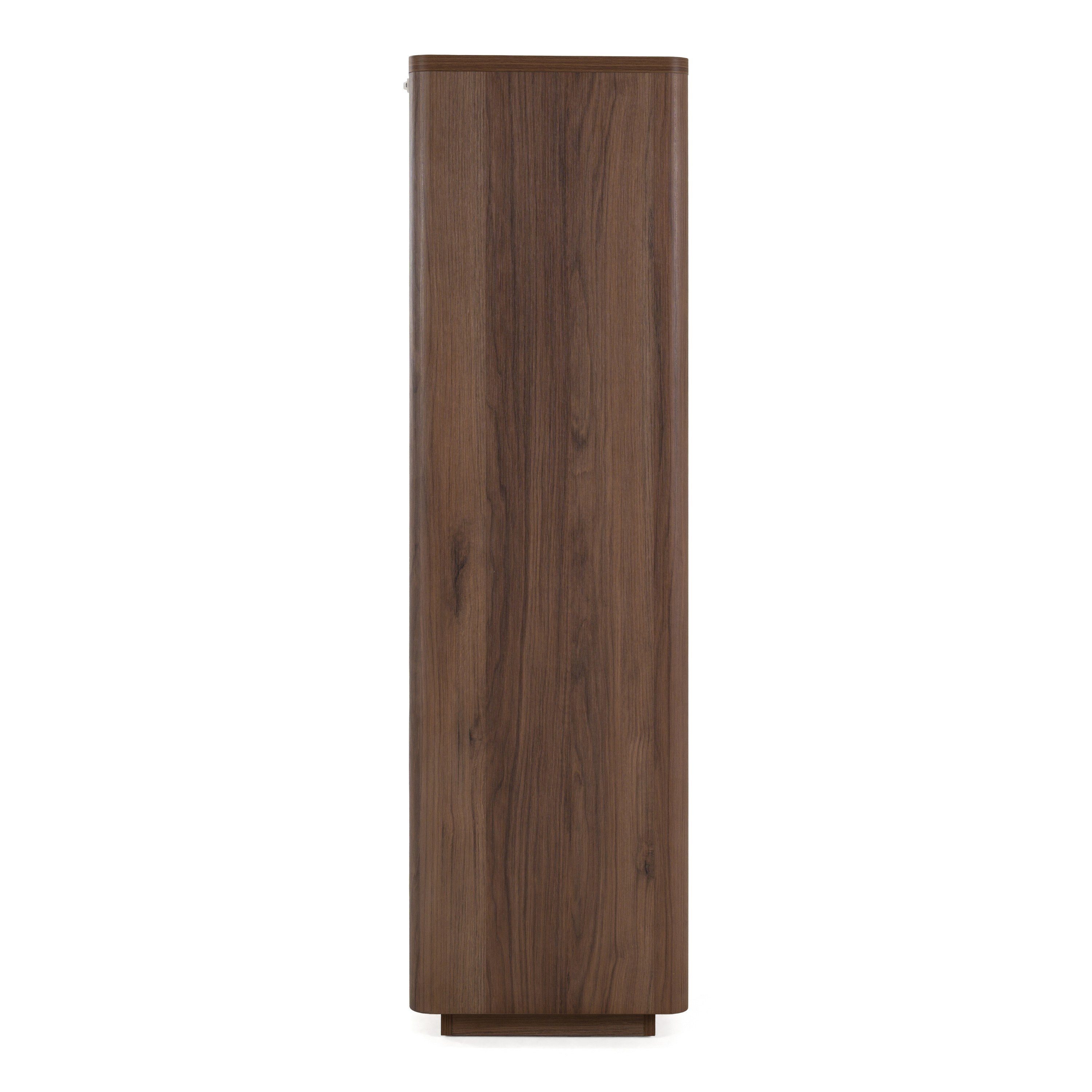 Roma - Modern Walnut + Gold Bookcase