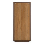 Roma - Modern Walnut + Gold Bookcase