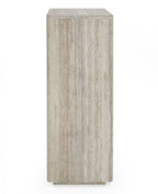 Roma - Modern Faux Travertine + Gold Chest