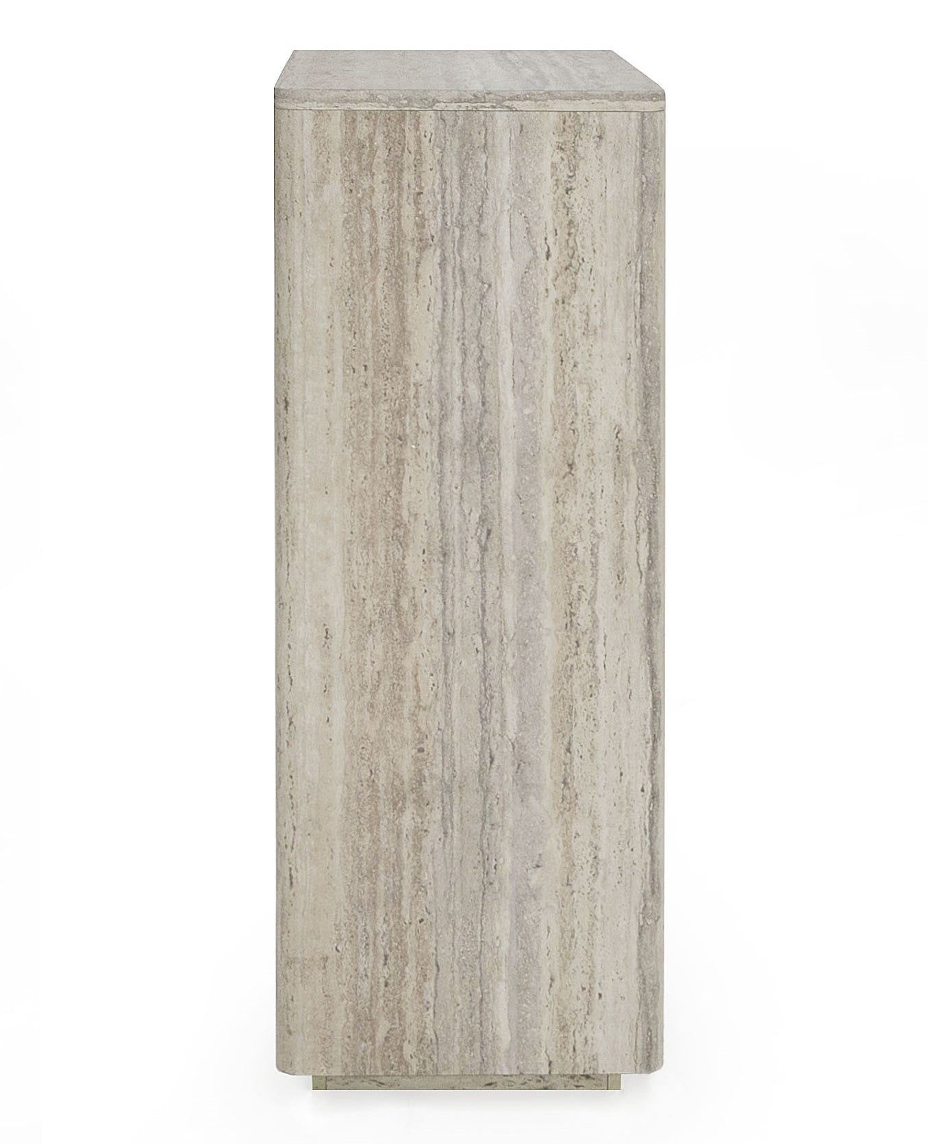 Roma - Modern Faux Travertine + Gold Chest