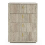 Roma - Modern Faux Travertine + Gold Chest
