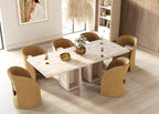 Roma - Modern Travertine Rectangular Dining Table