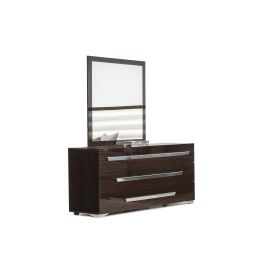 Romano Italian Modern Ebony Mirror