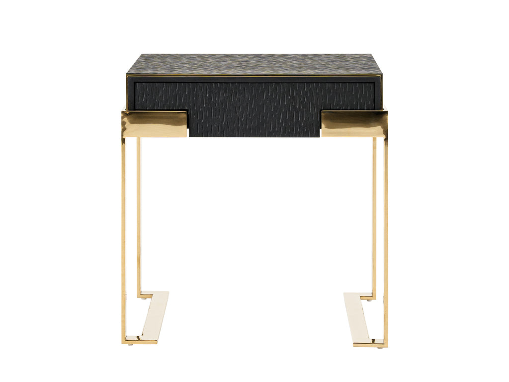 Rothsay - Modern Wenge + Gold Nightstand