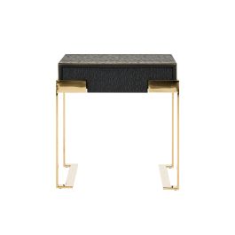 Rothsay - Modern Wenge + Gold Nightstand