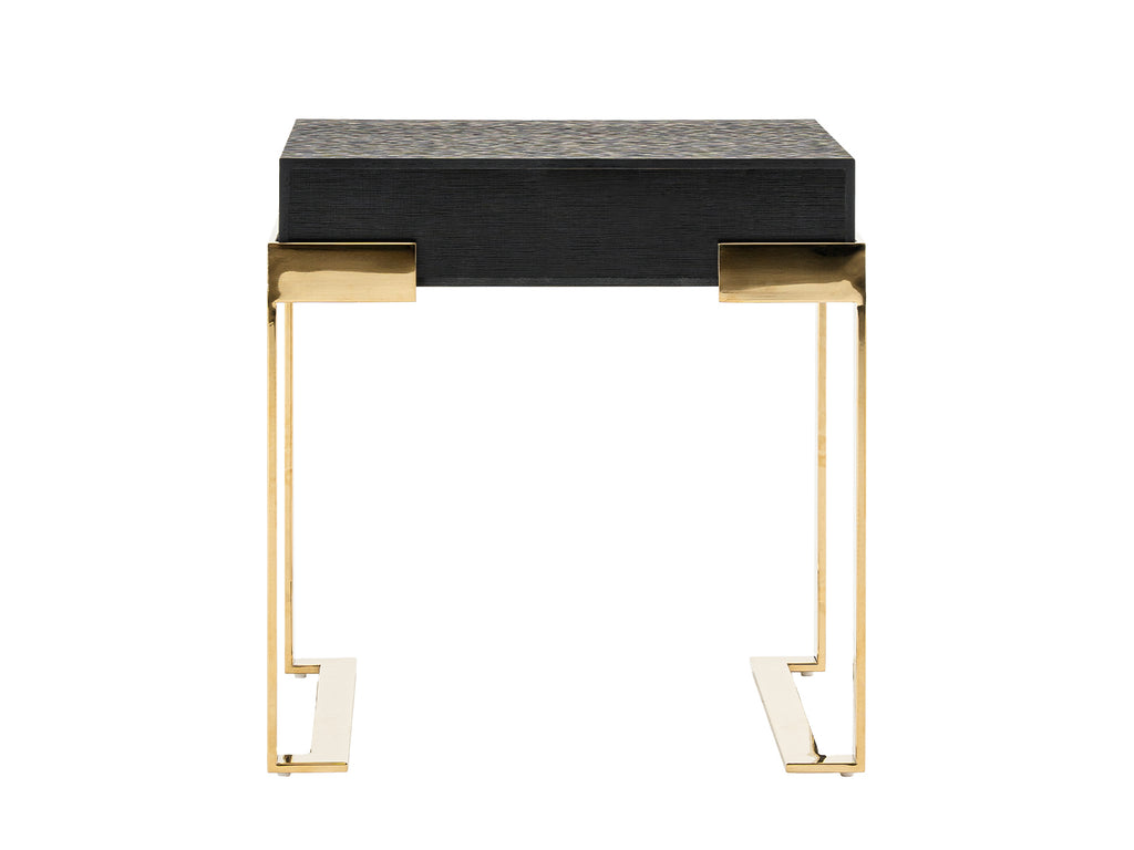 Rothsay - Modern Wenge + Gold Nightstand