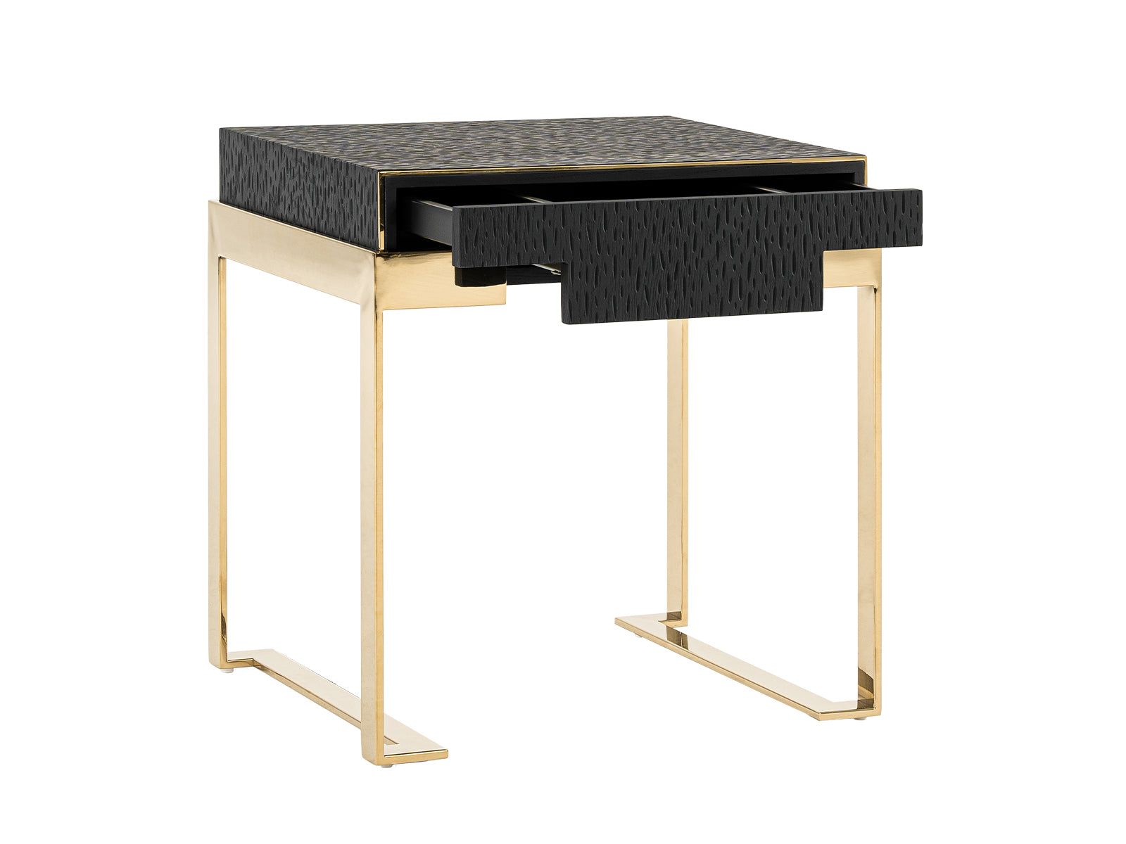 Rothsay - Modern Wenge + Gold Nightstand